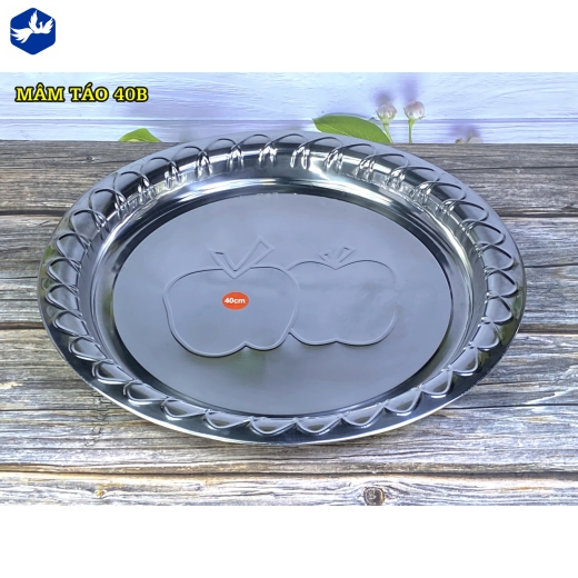 MÂM TÁO 4OB - MÂM INOX HOA VĂN NỔI ĐẸP