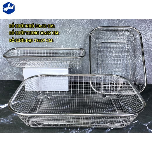 RỖ LƯỚI ĐẠI - Rổ Lưới Inox Có Chân Đế Thoát Nước Dùng đựng rau củ