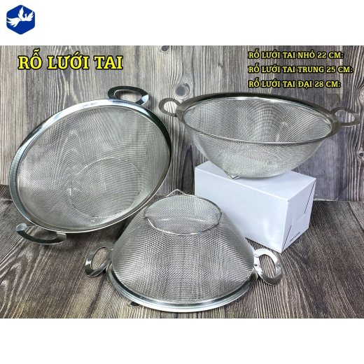 RỖ LƯỚI TAI ĐẠI 28 CM - RỖ CÓ VIỀN, TAI THỎ ĐẸP, ĐA NĂNG
