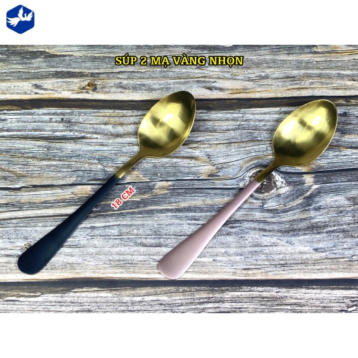 SÚP 2 MẠ VÀNG NHỌN - KIỂU DÁNG ĐẸP, MẠ VÀNG SANG TRỌNG