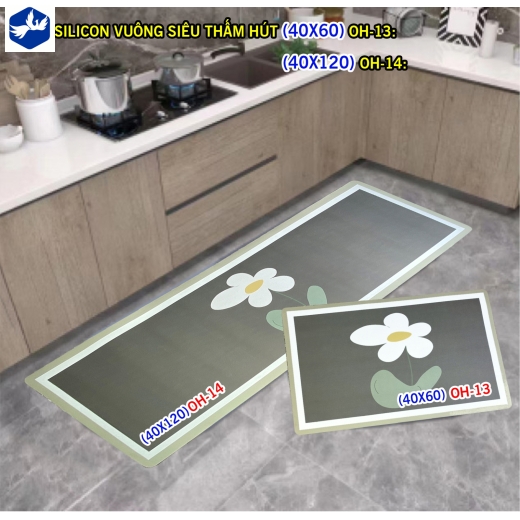 THẢM SILICON VUÔNG SIÊU THẤM HÚT OH 12 (40X60) và OH-13 (40X120)