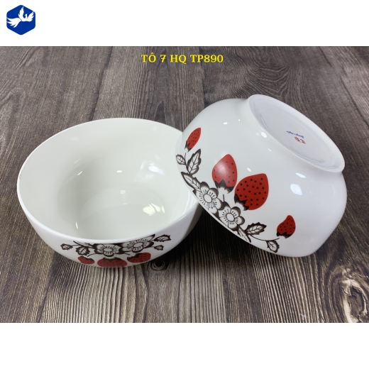 tô sứ 7 inch kiểu hàn quốc - quả dâu tây đẹp lạ - TP890