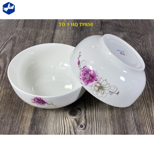 tô sứ 7 inch kiểu Hàn Quốc - hoa mẫu đơn đẹp - TP850