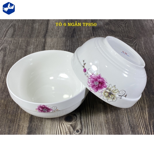 tô sứ ngấn 6 inch - hoa mẫu đơn đẹp - TP850