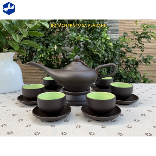 bộ tách trà tử sa - kiểu dáng cây đèn thần aladanh