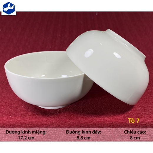 Bát Tô Minh Châu 7 Hàn Quốc Trắng