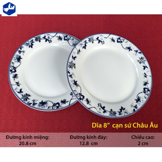 Đĩa 8 Cạn Sứ Châu Âu Mã 205