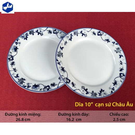 Đĩa 10 Cạn Sứ Châu Âu Mã 205