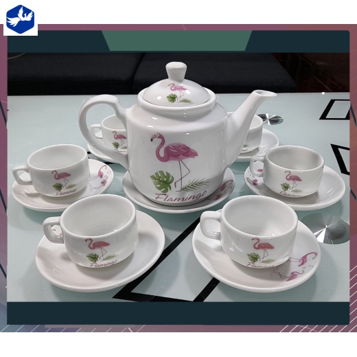 Bộ Tách Trà Vuông Họa Tiết Cao Cấp Mã 1842 Dung Tích 550ml